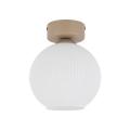 Elegancka, minimalistyczna lampa sufitowa z ryflowanym kloszem do kuchni VIRLO WHITE 1xE14 11357 TK Lighting