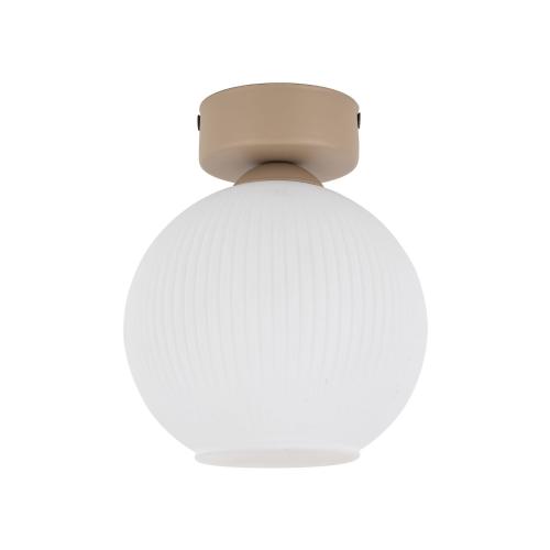 Elegancka, minimalistyczna lampa sufitowa z ryflowanym kloszem do kuchni VIRLO WHITE 1xE14 11357 TK Lighting