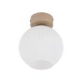 Elegancka, minimalistyczna lampa sufitowa z ryflowanym kloszem do kuchni VIRLO WHITE 1xE14 11357 TK Lighting