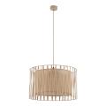 Lampa wisząca do sypialni w stylu boho, abażur z juty ozdobiony paskami tkaniny HARMONY Sabia 3xE27 11461 TK Lighting