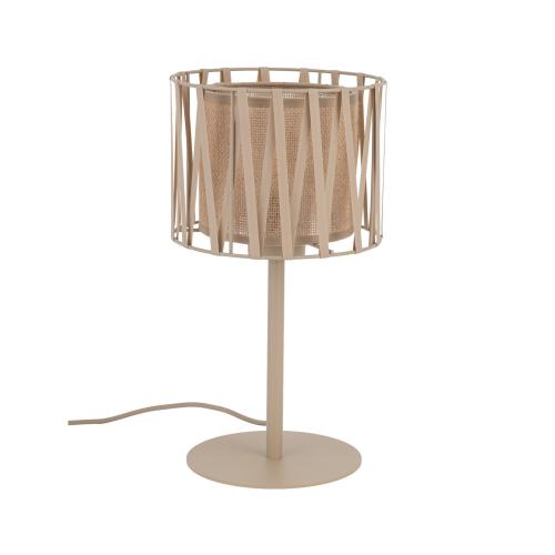 Lampka stołowa, nocna w stylu boho z abażurem z juty HARMONY Sabia 1xE27 16198 TK Lighting