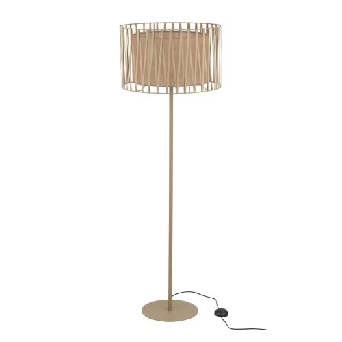 Lampa podłogowa w stylu rustykalnym z jutowym abażurem i dekoracyjnymi paskami HARMONY Sabia 1xE27 16199 TK Lighting