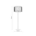 Lampa podłogowa w stylu rustykalnym z jutowym abażurem i dekoracyjnymi paskami HARMONY Sabia 1xE27 16199 TK Lighting