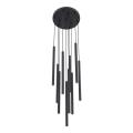 Czarna, nowoczesna lampa wisząca z podłużnymi kloszami rurkami nad blat stołu FERRO 10xG9 11492 TK Lighting