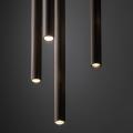 Nowoczesna, brązowa lampa wisząca z podłużnymi kloszami rurkami nad blat stołu FERRO 10xG9 11493 TK Lighting