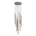 Nowoczesna, brązowa lampa wisząca z podłużnymi kloszami rurkami nad blat stołu FERRO 10xG9 11493 TK Lighting