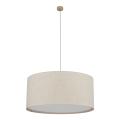 Lampa wisząca z beżowym abażurem, idealna do nowoczesnego salonu LARGO 3xE27 11484 TK Lighting