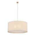 Lampa wisząca z beżowym abażurem, idealna do nowoczesnego salonu LARGO 3xE27 11484 TK Lighting