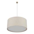 Lampa wisząca z beżowym abażurem, idealna do nowoczesnego salonu LARGO 3xE27 11484 TK Lighting