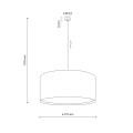 Lampa wisząca z beżowym abażurem, idealna do nowoczesnego salonu LARGO 3xE27 11484 TK Lighting