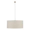Lampa wisząca z beżowym abażurem, idealna do nowoczesnego salonu LARGO 3xE27 11484 TK Lighting