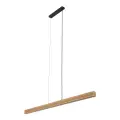 Liniowa lampa wisząca z drewnianym kloszem o szer. 120,5cm do nowoczesnych wnętrz VIGA 24W LED TK Lighting