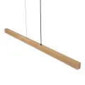 Liniowa lampa wisząca z drewnianym kloszem o szer. 120,5cm do nowoczesnych wnętrz VIGA 24W LED TK Lighting