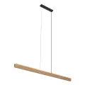 Liniowa lampa wisząca z drewnianym kloszem o szer. 120,5cm do nowoczesnych wnętrz VIGA 24W LED TK Lighting