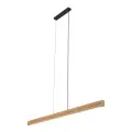 Liniowa lampa wisząca z drewnianym kloszem o szer. 120,5cm do nowoczesnych wnętrz VIGA 24W LED TK Lighting