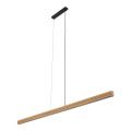 Podłużna lampa wisząca z liniowym, drewnianym kloszem o szer. 160,5cm do jadalni nad stół VIGA 24W LED TK Lighting