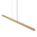 Podłużna lampa wisząca z liniowym, drewnianym kloszem o szer. 160,5cm do jadalni nad stół VIGA 24W LED TK Lighting