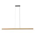 Podłużna lampa wisząca z liniowym, drewnianym kloszem o szer. 160,5cm do jadalni nad stół VIGA 24W LED TK Lighting