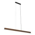 Drewniana, liniowa lampa wisząca w kolorze orzecha, idealna nad stół lub do biura 24W LED VIGA 11653 TK Lighting