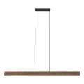 Drewniana, liniowa lampa wisząca w kolorze orzecha, idealna nad stół lub do biura 24W LED VIGA 11653 TK Lighting