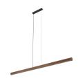 Liniowa lampa wisząca z drewna w kolorze orzecha, idealna nad stół lub do biura 24W LED VIGA 11654 TK Lighting