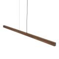 Liniowa lampa wisząca z drewna w kolorze orzecha, idealna nad stół lub do biura 24W LED VIGA 11654 TK Lighting