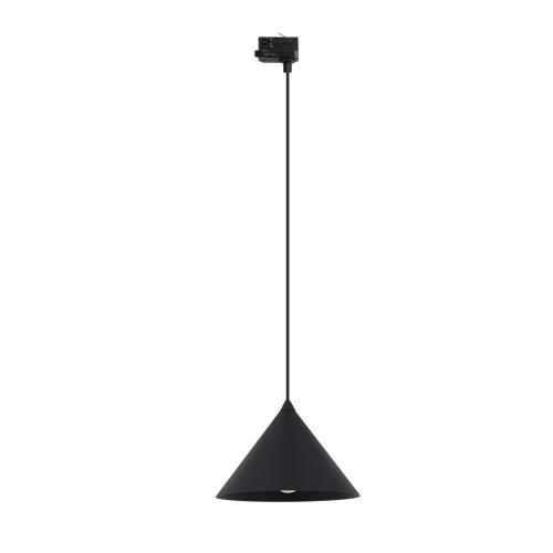 Lampa wisząca na szynoprzewód 3-fazowy z czarnym kloszem stożkiem o średnicy 21cm TRACER 1xE27 11668 TK Lighting