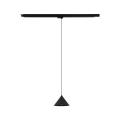 Lampa wisząca na szynoprzewód 3-fazowy z czarnym kloszem stożkiem o średnicy 21cm TRACER 1xE27 11668 TK Lighting