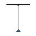 Lampa wisząca na szynoprzewód 3-fazowy z niebieskim kloszem stożkiem TRACER 1xE27 11680 TK Lighting