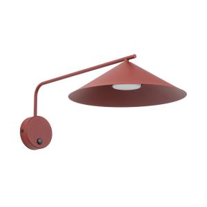 Czerwony kinkiet z włącznikiem i kloszem stożkiem do salonu lub sypialni LUME 1xGX53 11694 TK Lighting