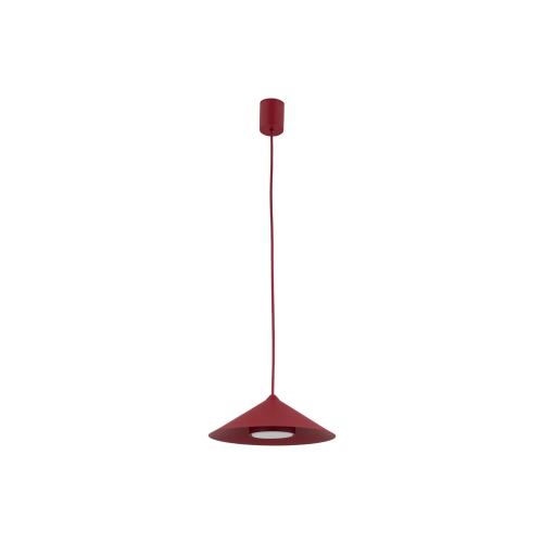 Lampa wisząca z czerwonym, stożkowym kloszem do nowoczesnej jadalni LUME 1xGX53 11695 TK Lighting