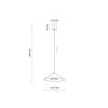 Lampa wisząca z czerwonym, stożkowym kloszem do nowoczesnej jadalni LUME 1xGX53 11695 TK Lighting