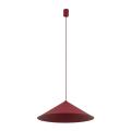 Nowoczesna lampa wisząca z metalowym, dużym kloszem stożkiem w kolorze czerwonym do salonu LUME 1xGX53 11697 TK Lighting