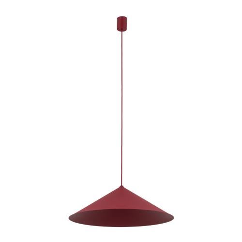 Nowoczesna lampa wisząca z metalowym, dużym kloszem stożkiem w kolorze czerwonym do salonu LUME 1xGX53 11697 TK Lighting