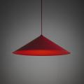 Nowoczesna lampa wisząca z metalowym, dużym kloszem stożkiem w kolorze czerwonym do salonu LUME 1xGX53 11697 TK Lighting
