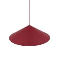 Nowoczesna lampa wisząca z metalowym, dużym kloszem stożkiem w kolorze czerwonym do salonu LUME 1xGX53 11697 TK Lighting