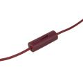 Wysoka na 52cm lampa stołowa z czerwoną podstawą i białym, kulistym kloszem MIKI 1xE27 16217 TK Lighting