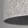 Stonowana lampa wisząca z tkaninowym abażurem do jadalni nad stół VELLUM BLACK 1xE27 średnica 50cm 10751 TK Lighting