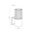 1-punktowa lampa na elewację, szara nowoczesna z aluminium RIBO GRAY IP54 1xE27 11507 TK Lighting