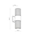2-punktowa lampa na elewację, szara aluminiowa w nowoczesnym stylu RIBO GRAY IP54 2xE27 11507 TK Lighting
