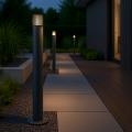 Szary słupek ogrodowy do oświetlenia ścieżki 80cm RIBO GRAY IP54 1*E27 16172 TK Lighting