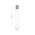 Szary słupek ogrodowy do oświetlenia ścieżki 80cm RIBO GRAY IP54 1*E27 16172 TK Lighting