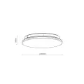 Biała okrągła lampa sufitowa ze zmienną barwą światła 12W LED OYSTER 18220 ⌀26cm do kuchni, jadalni TK Lighting