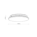 krągła lampa sufitowa biała ze zmienną barwą światła 24W LED OYSTER 18221 ⌀38cm do kuchni, jadalni TK Lighting