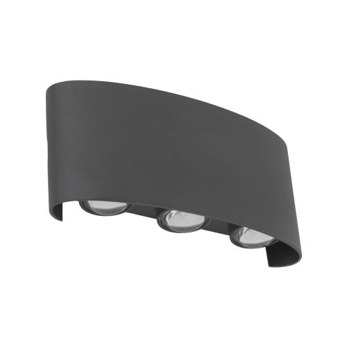 6-punktowy kinkiet elewacyjny LED świeci góra dół, kolor grafitowy ARROW GRAY LED IP54 18085 TK Lighting