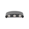 6-punktowy kinkiet elewacyjny LED świeci góra dół, kolor grafitowy ARROW GRAY LED IP54 18085 TK Lighting