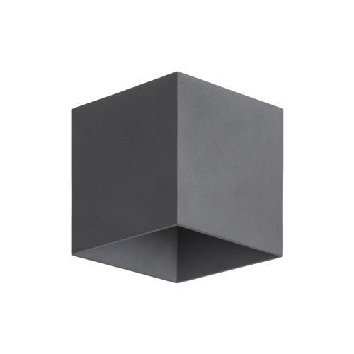 Nowoczesny kinkiet na elewację, światło góra dół IP54 LED aluminiowy grafitowy CUBE GRAY LED 18086 TK Lighting