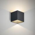 Nowoczesny kinkiet na elewację, światło góra dół IP54 LED aluminiowy grafitowy CUBE GRAY LED 18086 TK Lighting