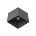 Nowoczesny kinkiet na elewację, światło góra dół IP54 LED aluminiowy grafitowy CUBE GRAY LED 18086 TK Lighting