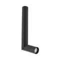 Czarna lampa natynkowa, spot, tuba z regulowaną końcówką 36,5cm ELARIS BLACK M  1*GU10 MINI MR11 11255 TK Lighting
